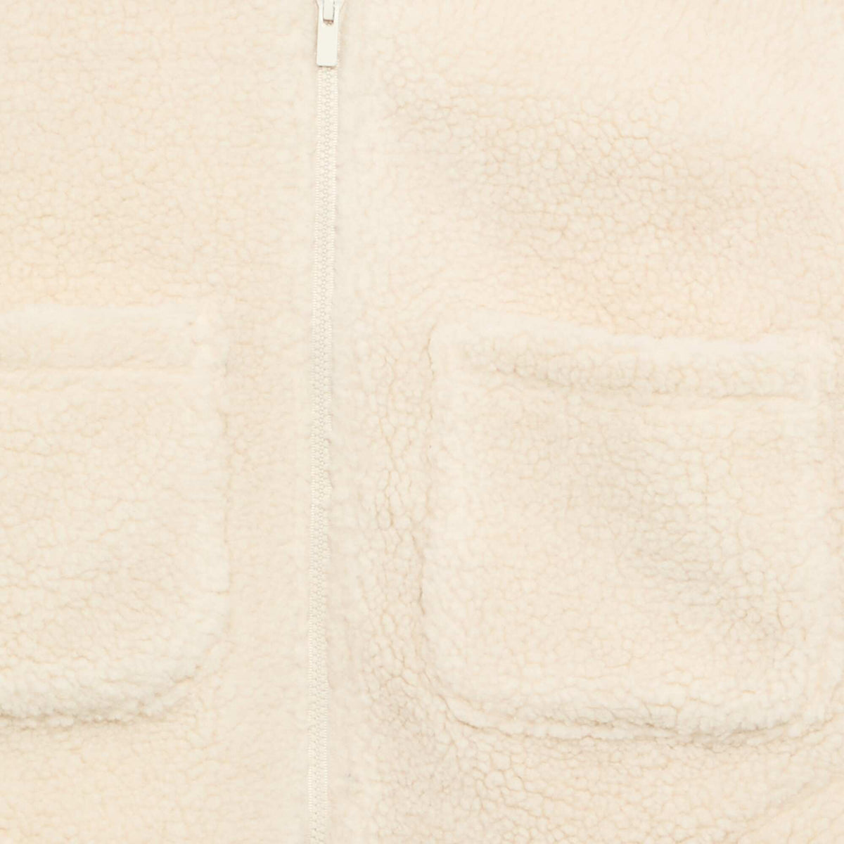 Sherpa-look sweatshirt with high collar WHITE