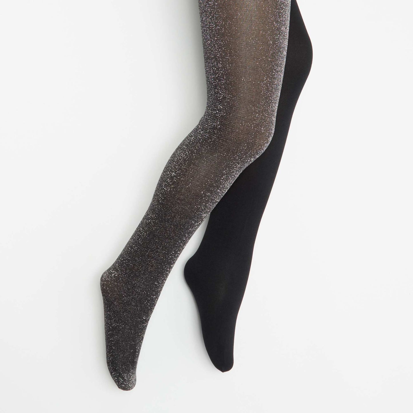 Pack of 2 Pairs of Tights - 1 Matte + 1 Shiny BLACK