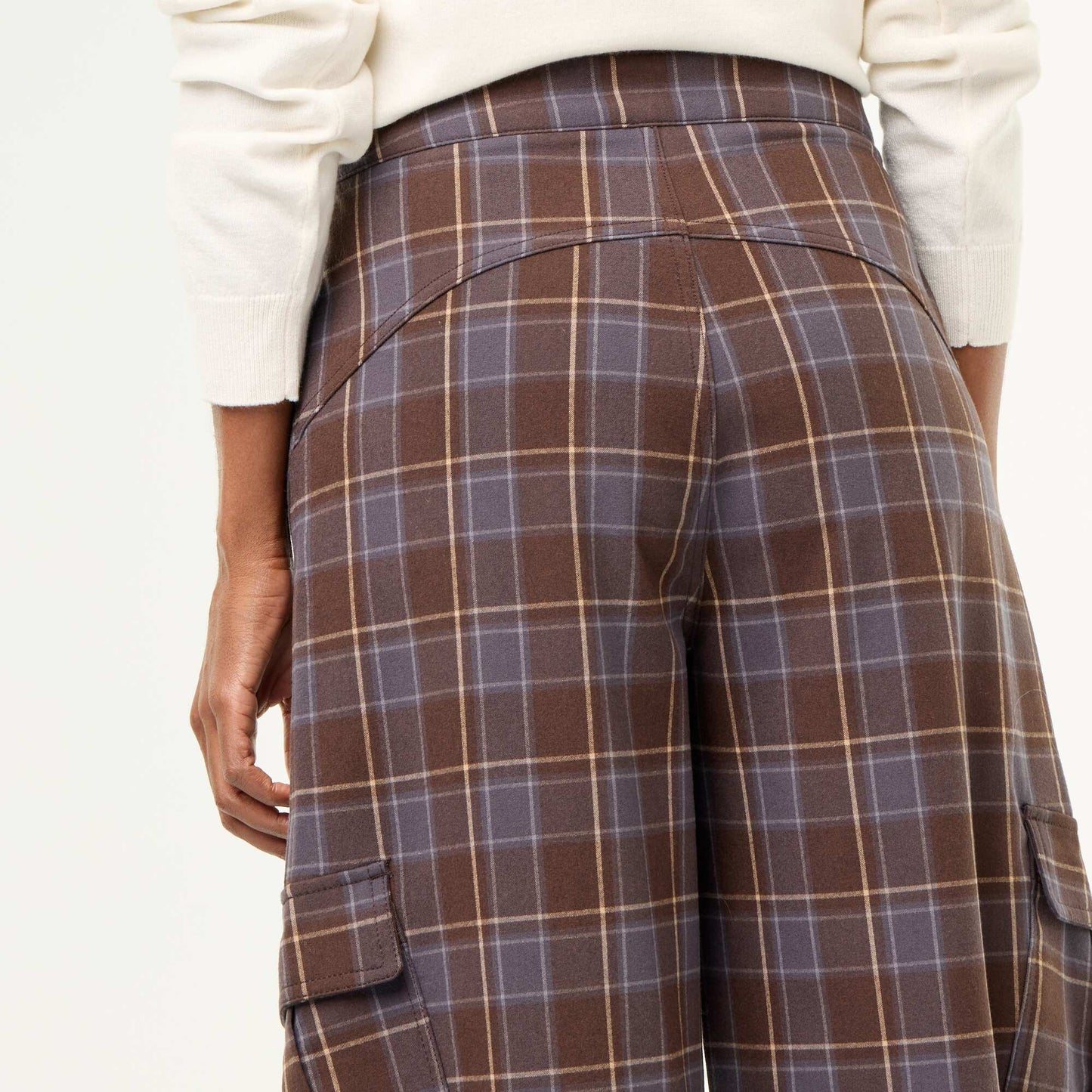 Plaid Balloon Trousers BROWN