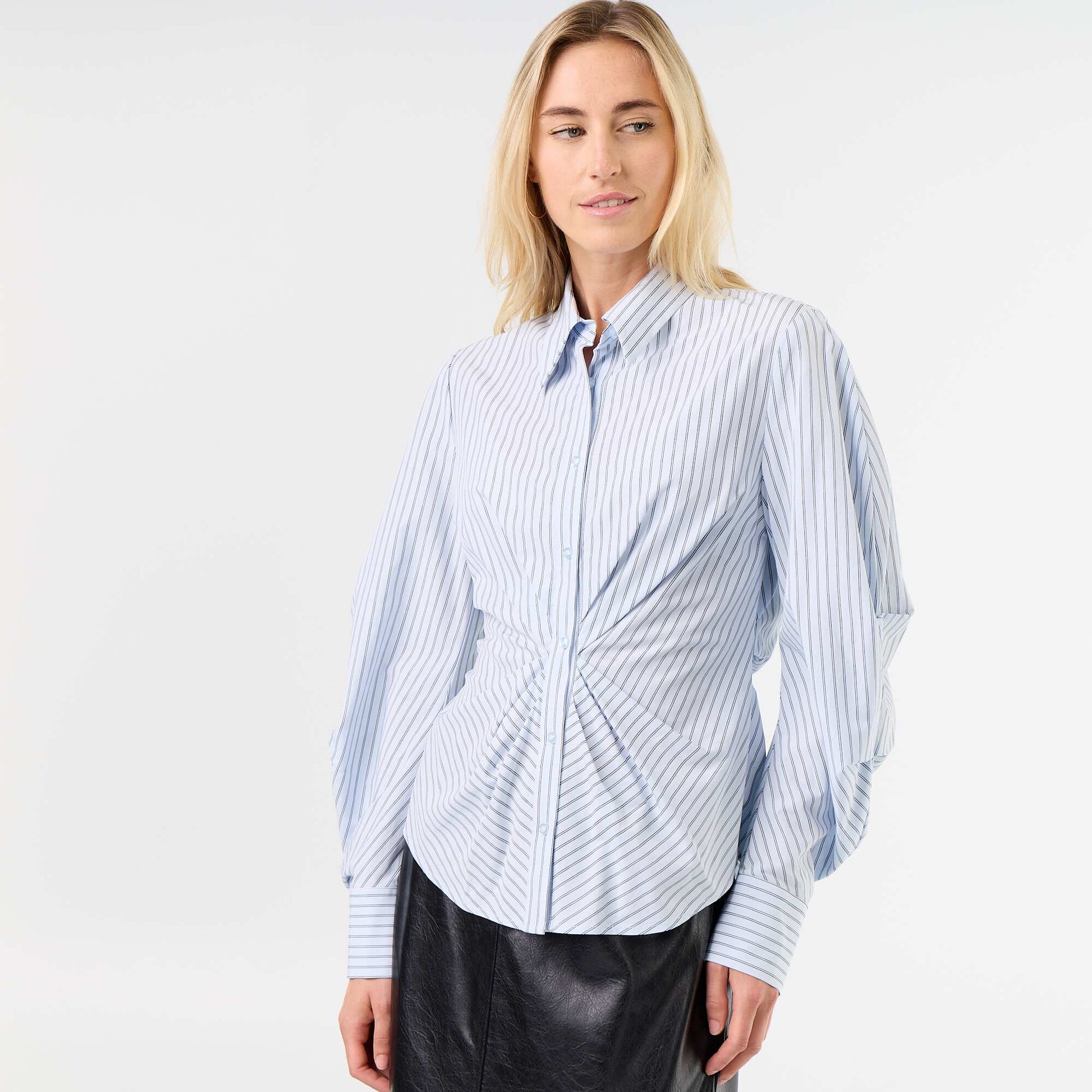Stylish Front-Fitted Shirt BLUE