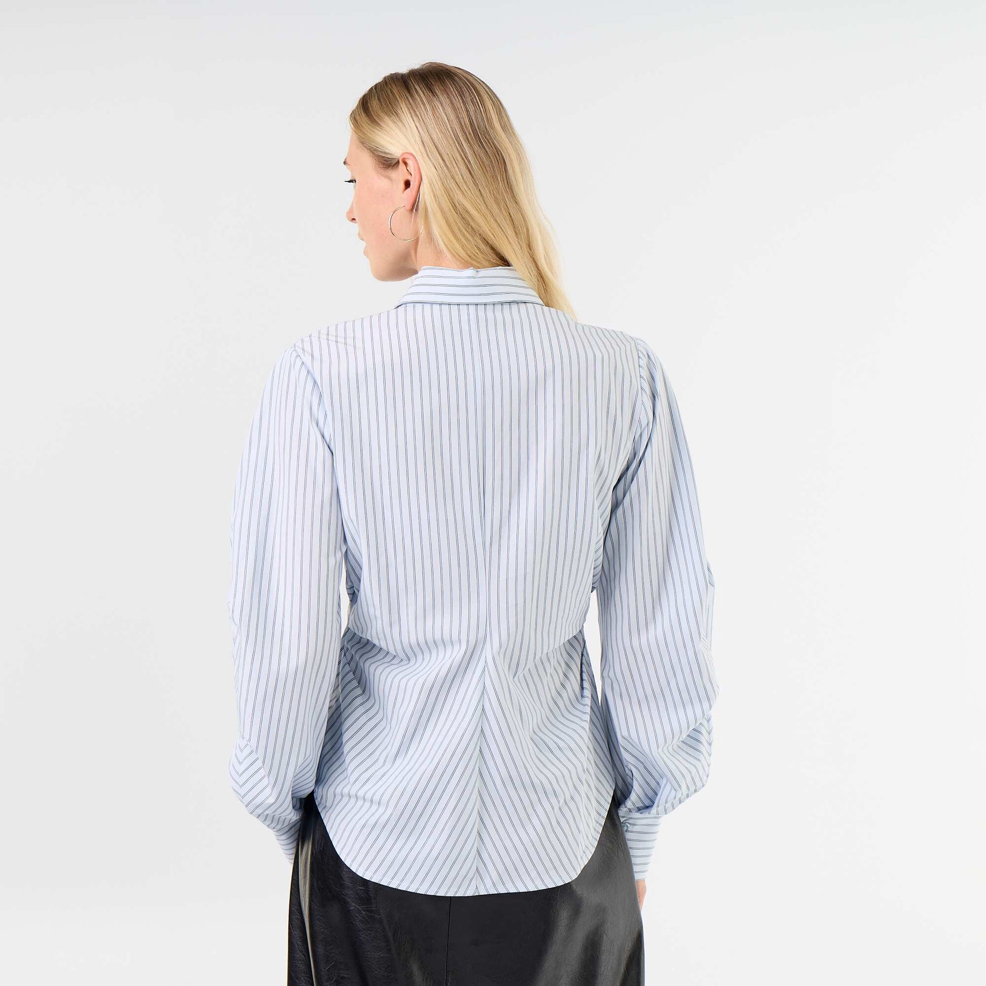 Stylish Front-Fitted Shirt BLUE