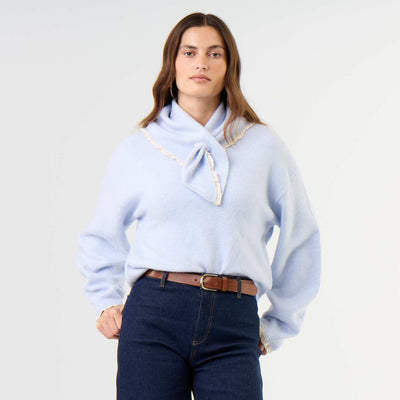 Sweater with matching scarf BLUE
