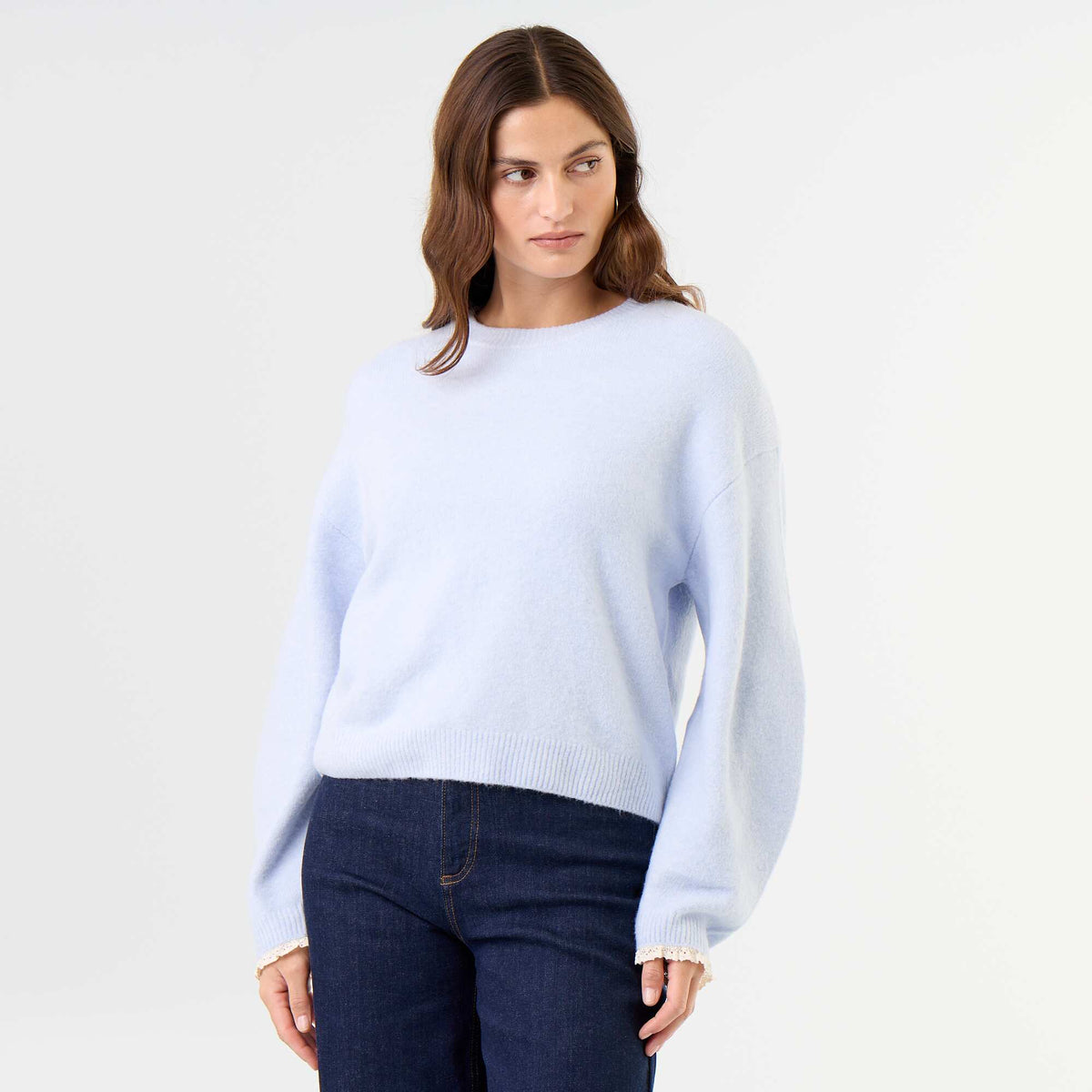Sweater with matching scarf BLUE