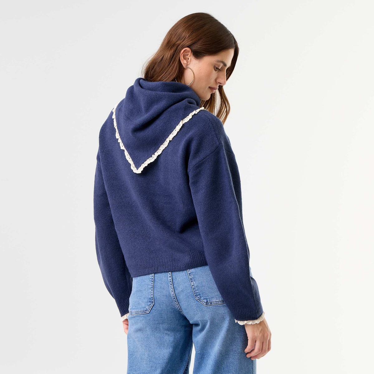 Sweater with matching scarf BLUE