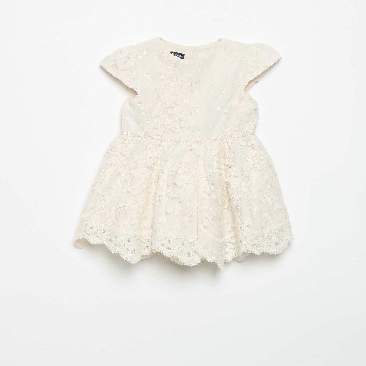 Embroidered Tulle Princess Dress WHITE