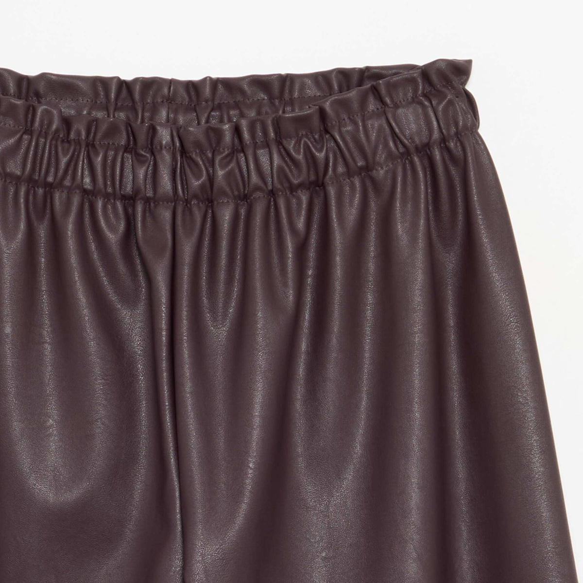 Wide-leg faux leather trousers PURPLE