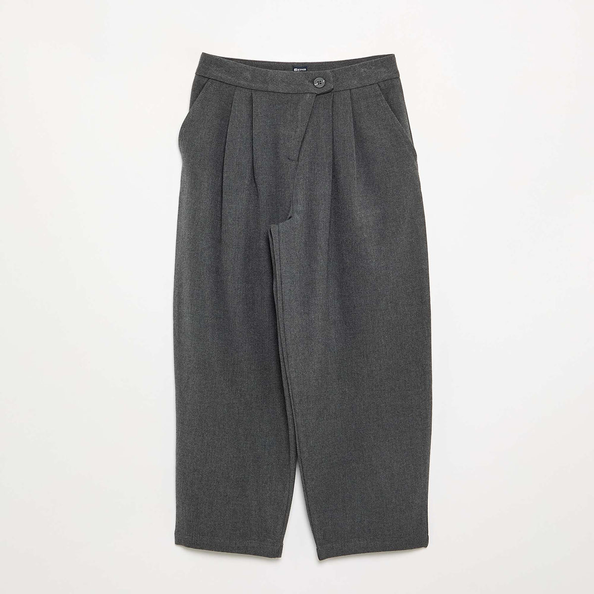 Wide flannel trousers GREY