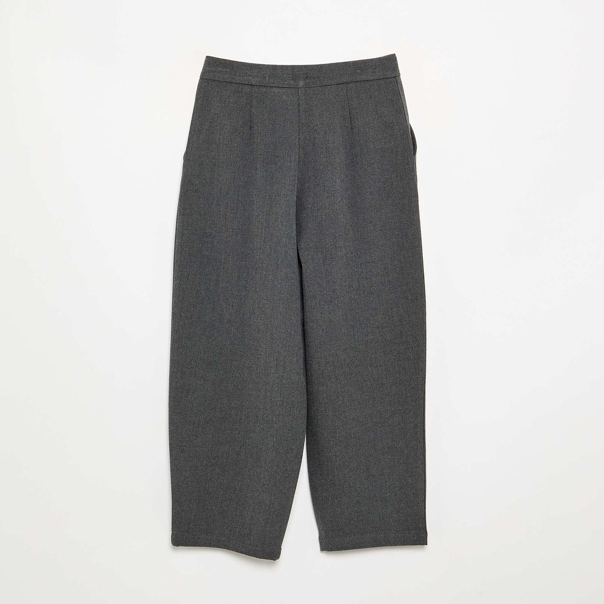Wide flannel trousers GREY