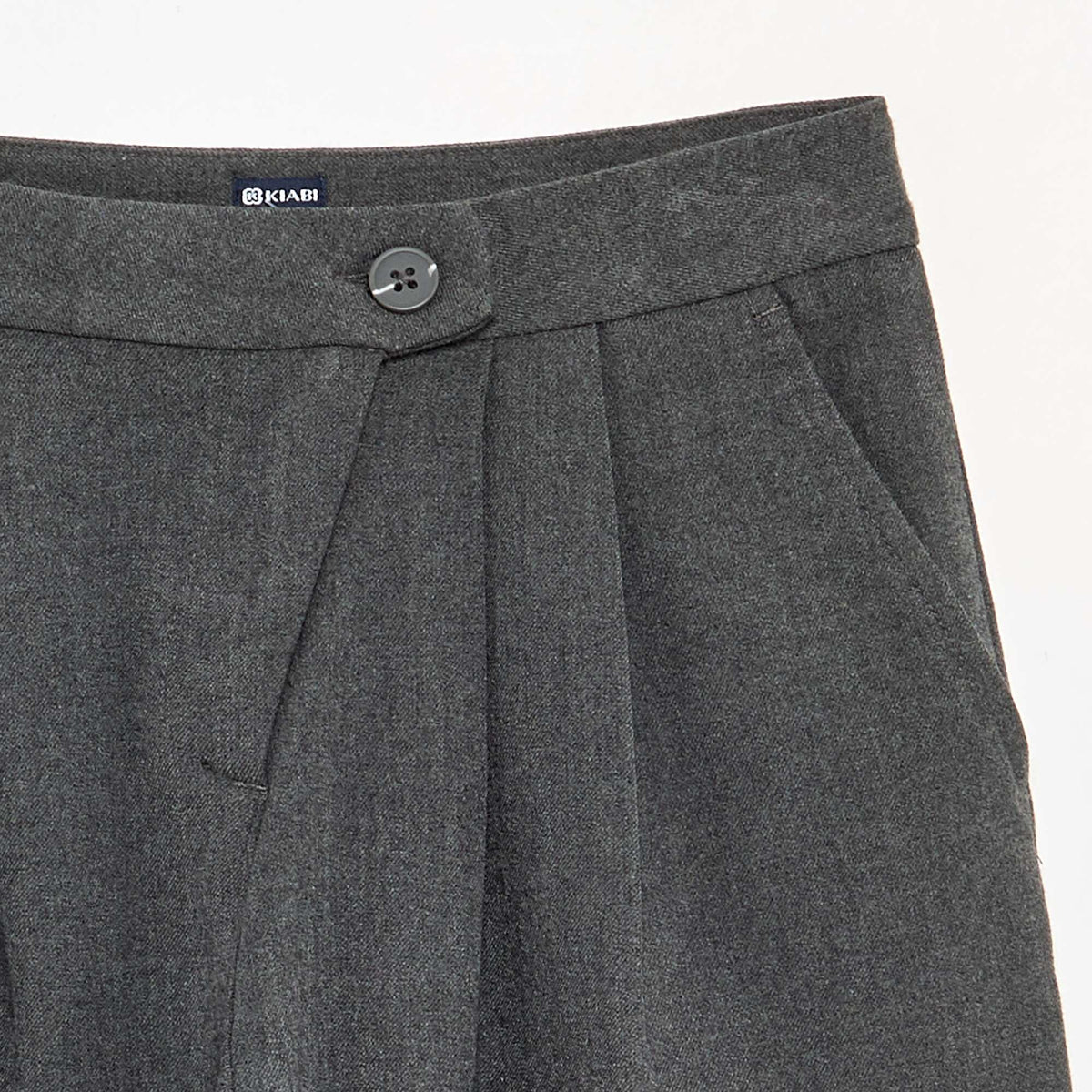 Wide flannel trousers GREY