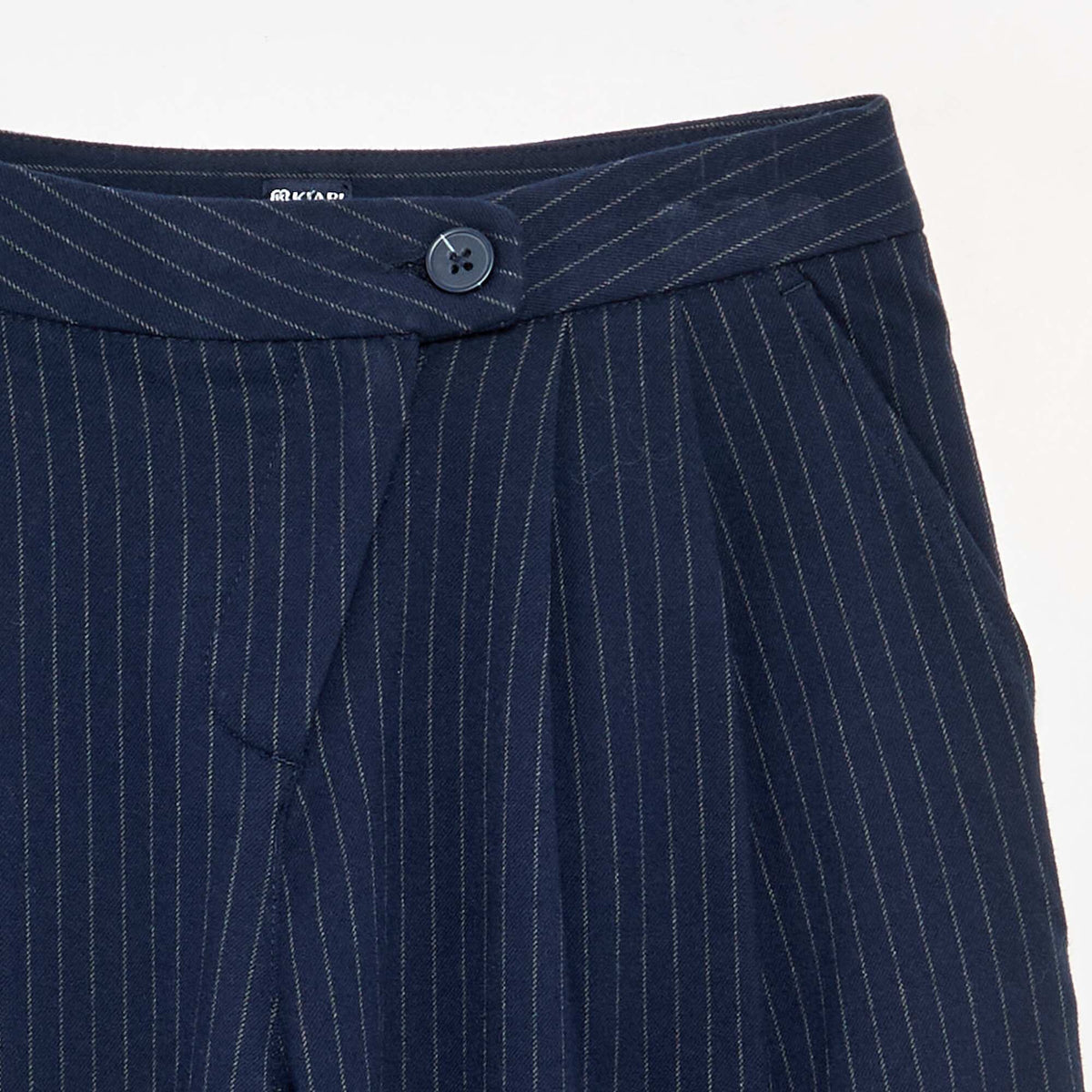Wide flannel trousers BLUE