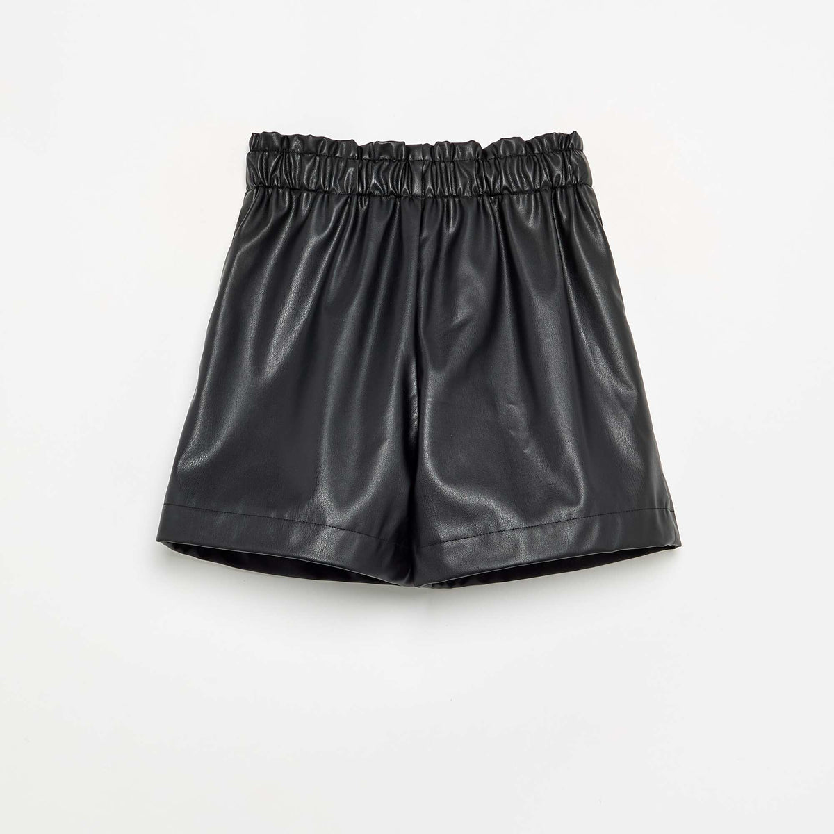 Faux Leather Shorts BLACK