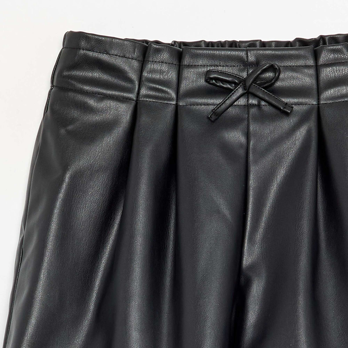Faux Leather Shorts BLACK