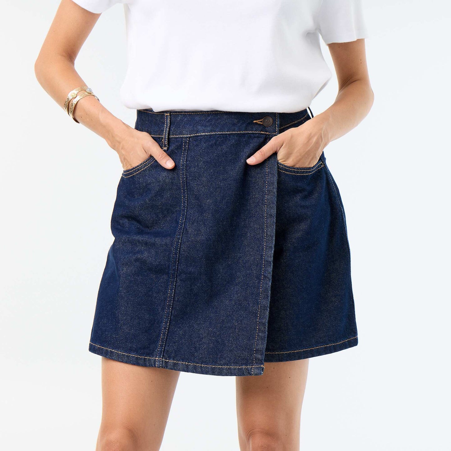 Raw Denim Skort BLUE