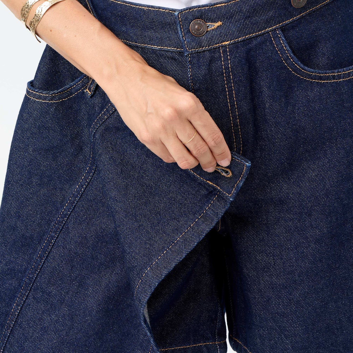 Raw Denim Skort BLUE