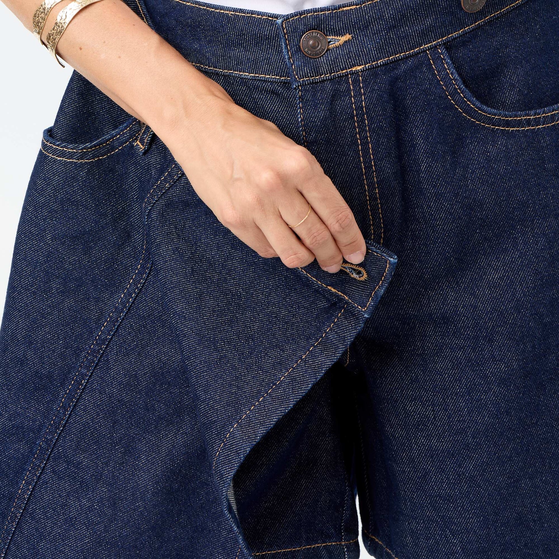 Raw Denim Skort BLUE