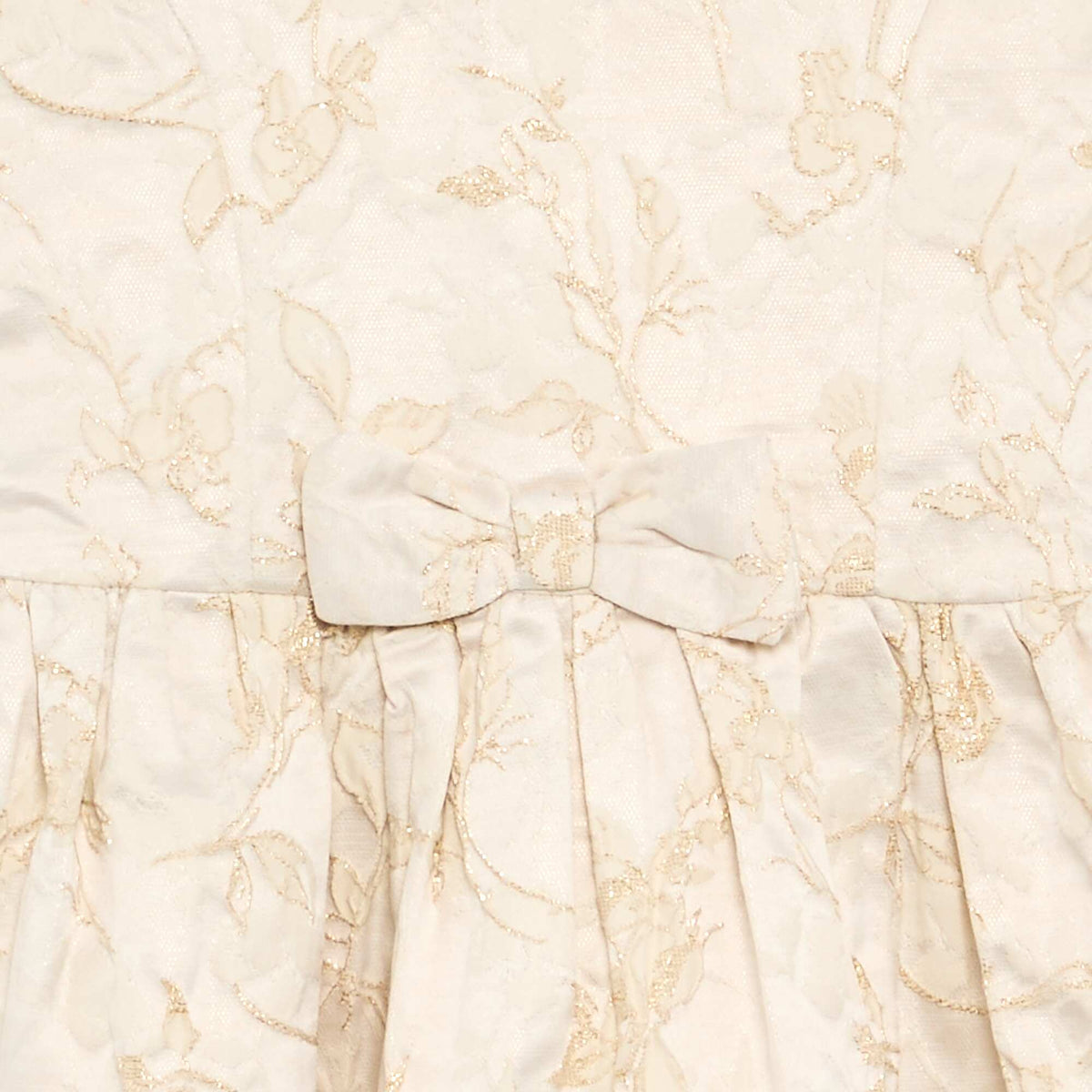Sleeveless Princess Dress with Bow BEIGE