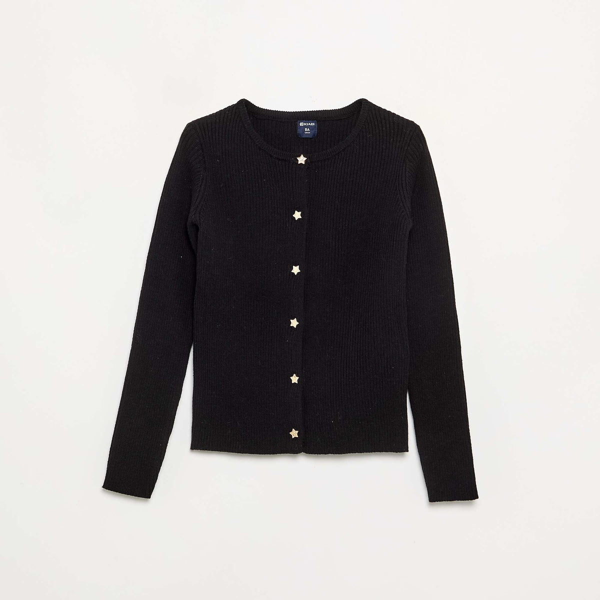 Cardigan with star-shaped buttons BLACK