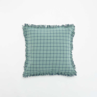 Fringed cushion cover BLUE