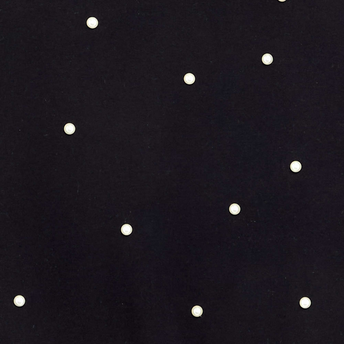 Pearl-embellished long-sleeved sweatshirt BLACK