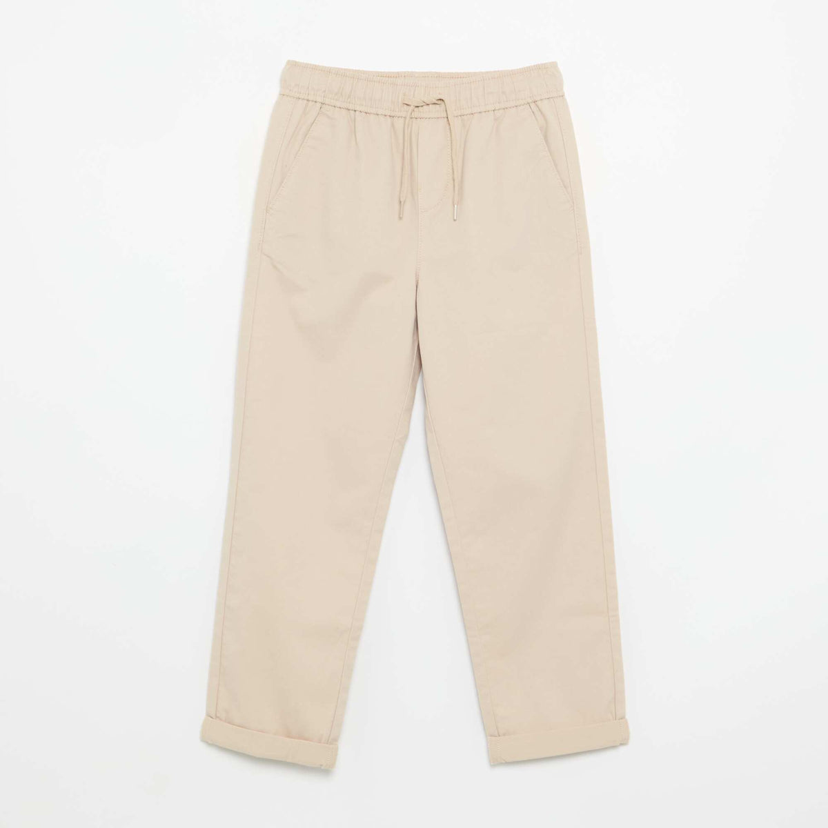 Lightweight Solid Trousers BEIGE