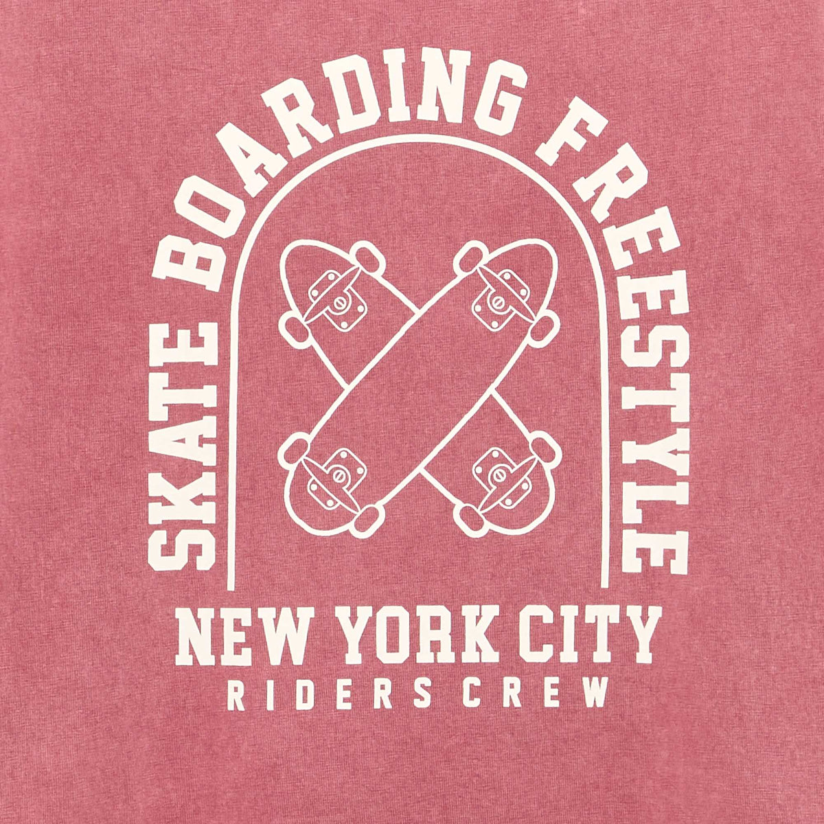 Embroidered and printed short-sleeved T-shirt PINK