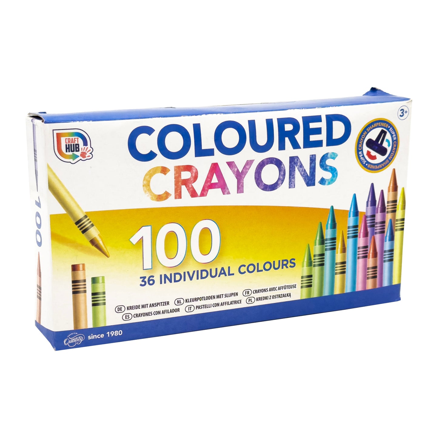 100 Colouring Crayons with Sharpener