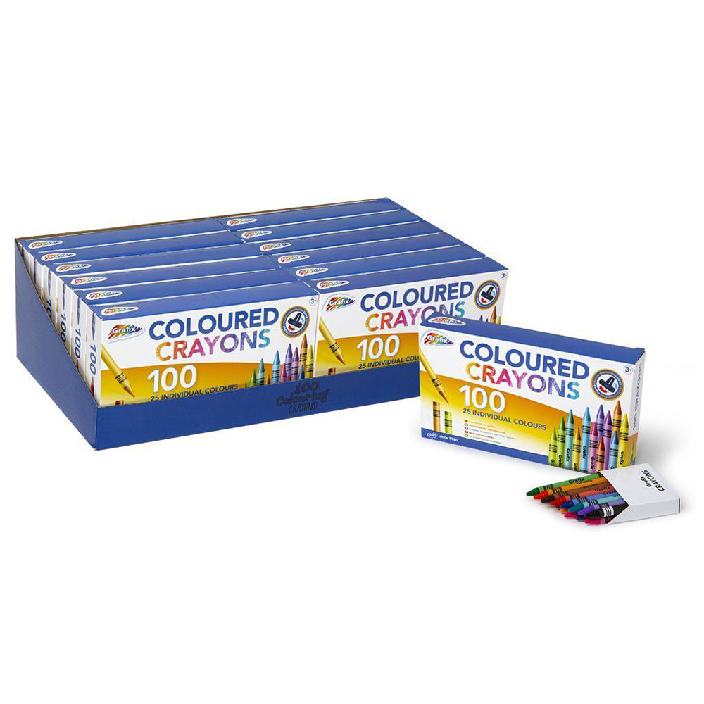100 Colouring Crayons with Sharpener