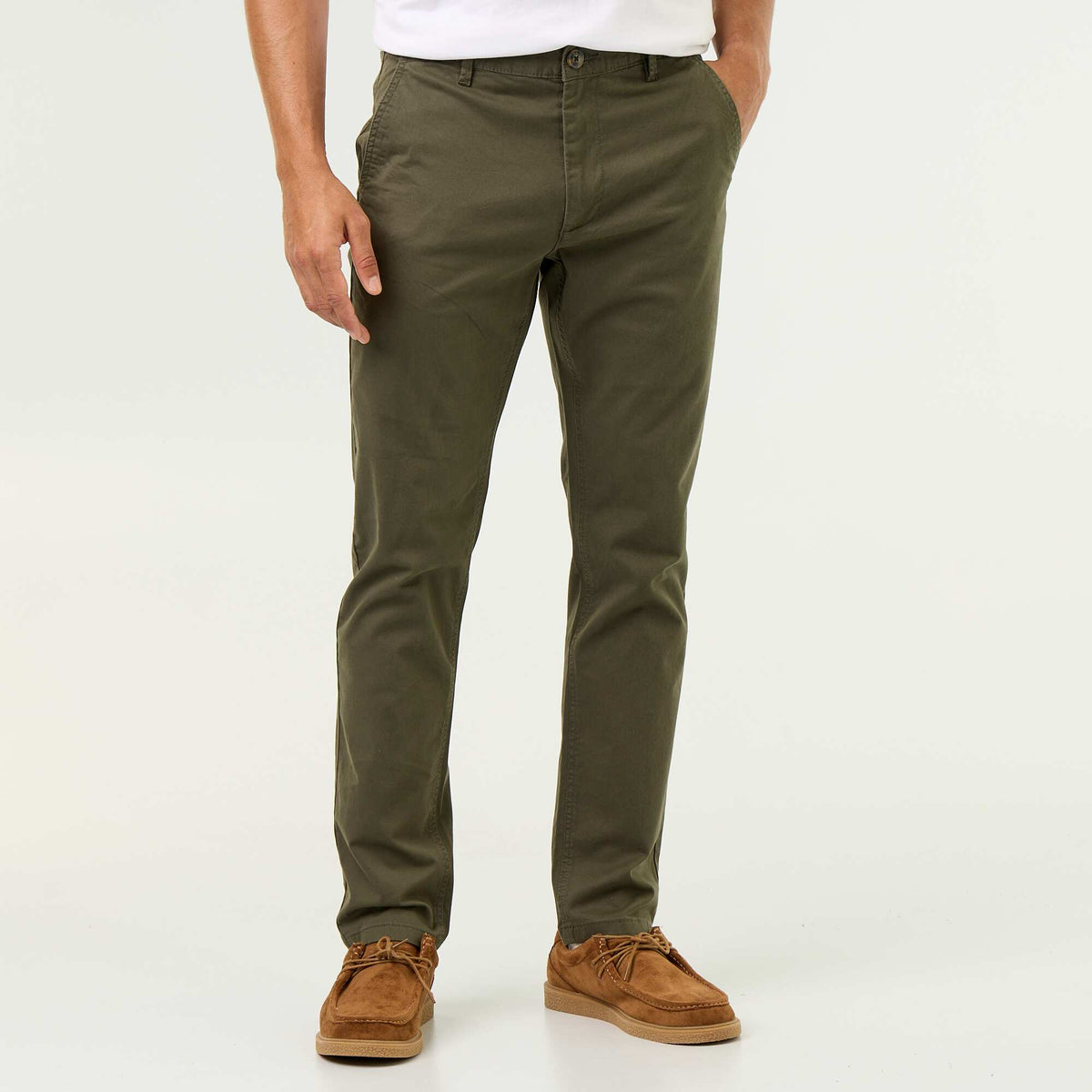 Slim-fit chinos GREEN