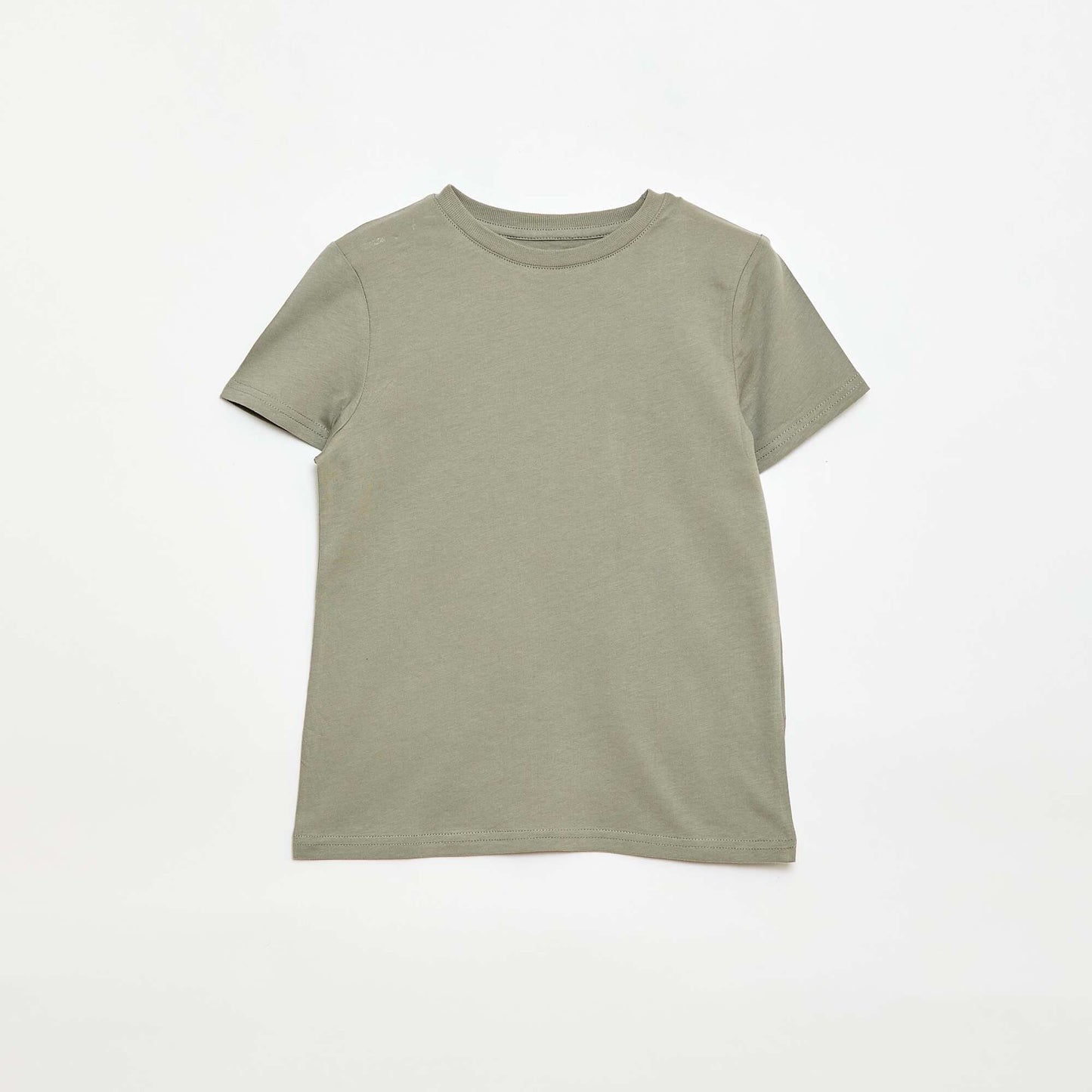 Basic plain jersey T-shirt GREEN