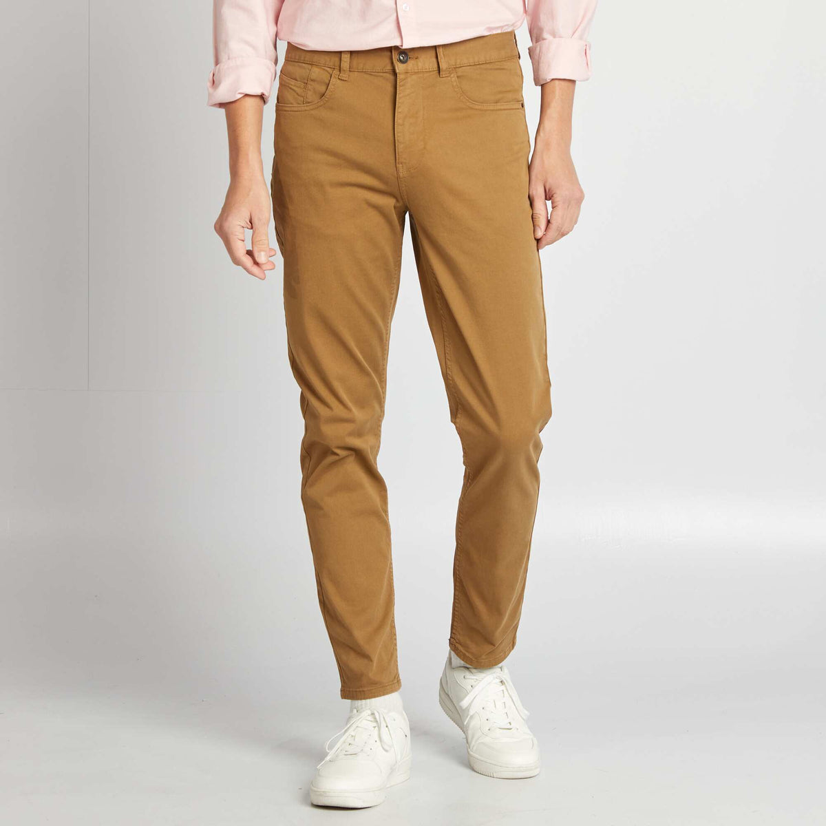 Slim 5-pocket chino - L32 BROWN