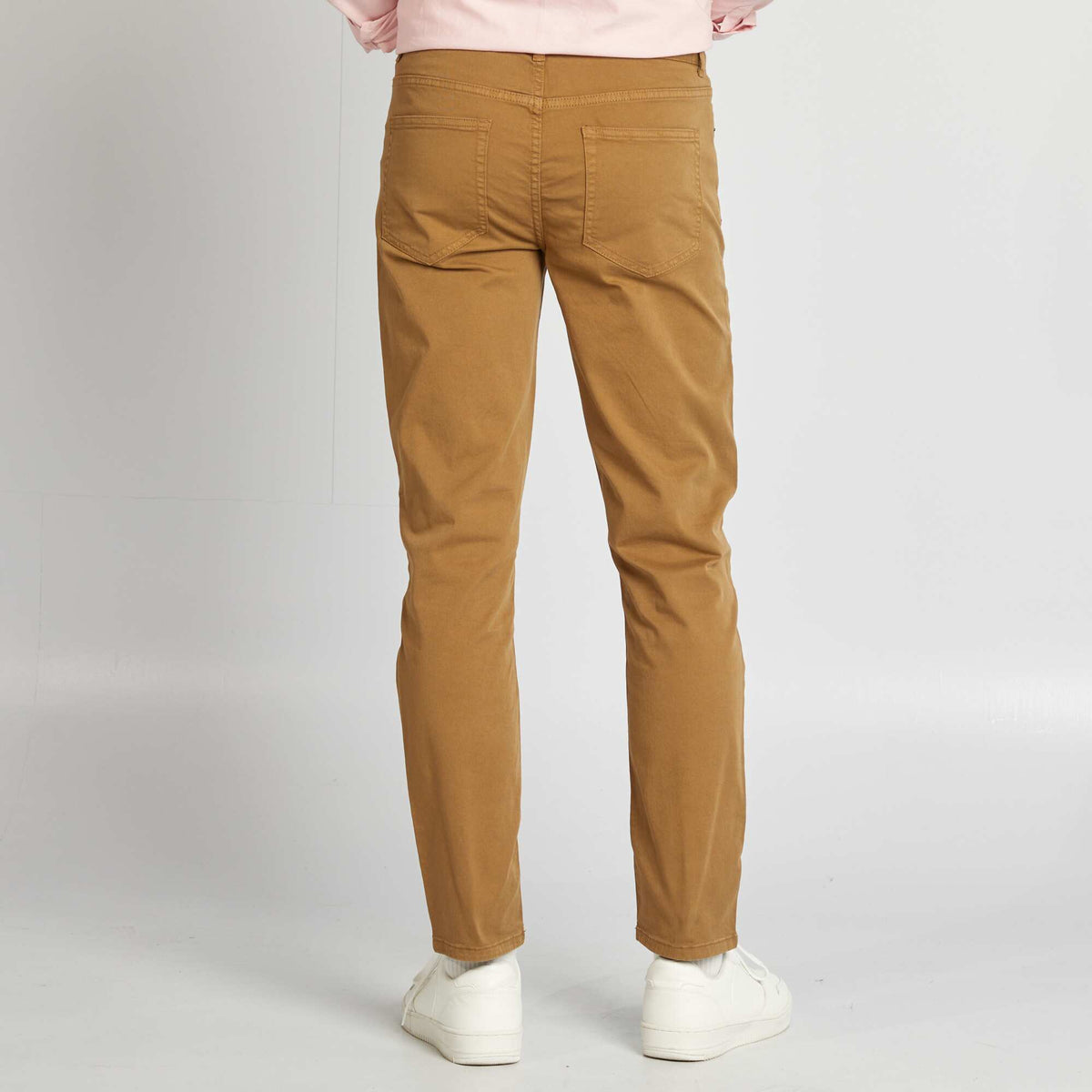 Slim 5-pocket chino - L32 BROWN
