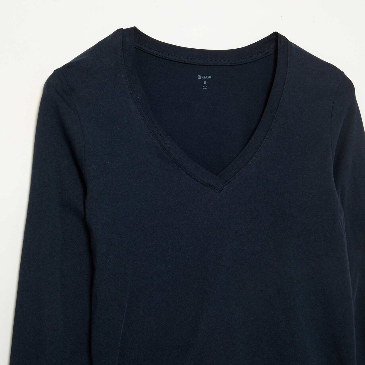 V-neck T-shirt BLUE