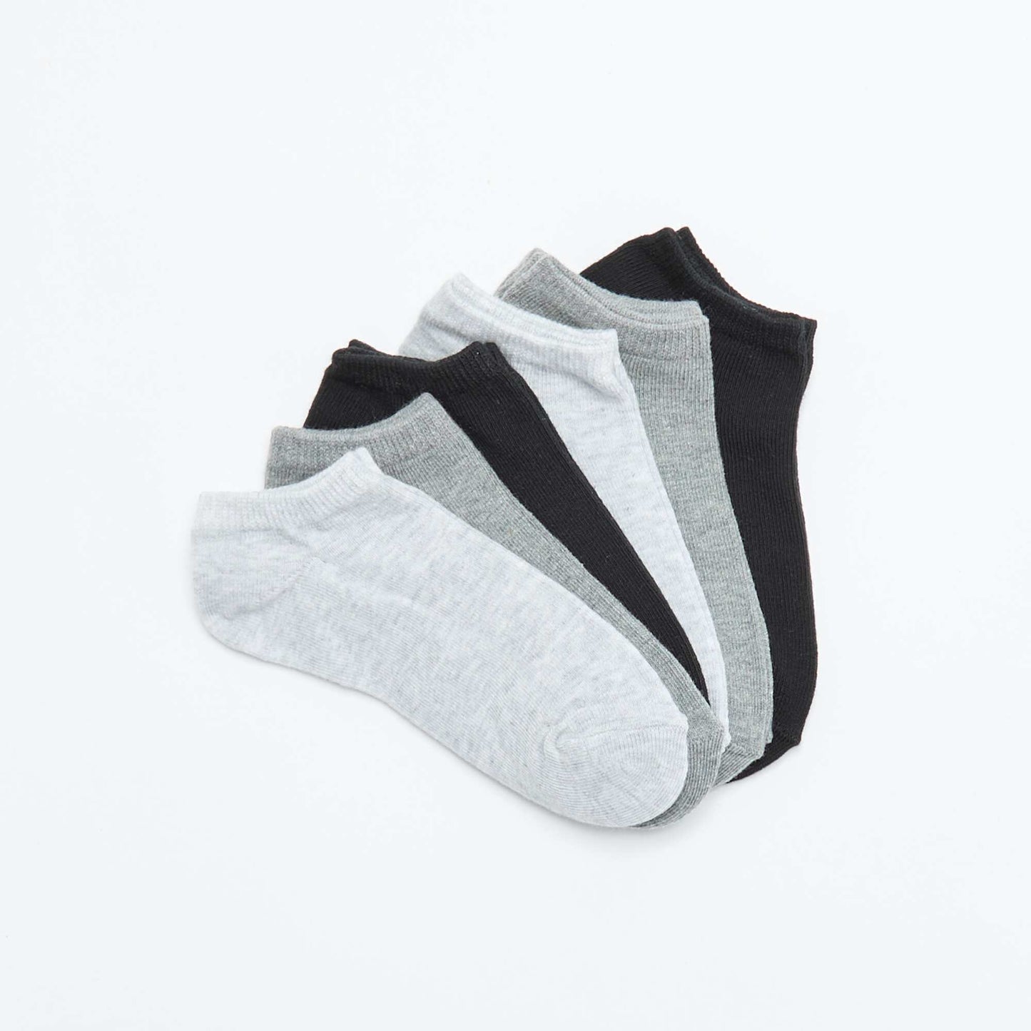 Pack of 7 pairs of invisible socks GREY
