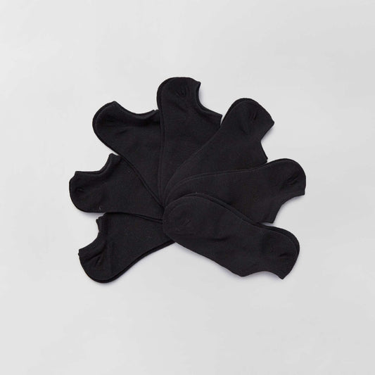 Pack of 7 pairs of trainer socks BLACK