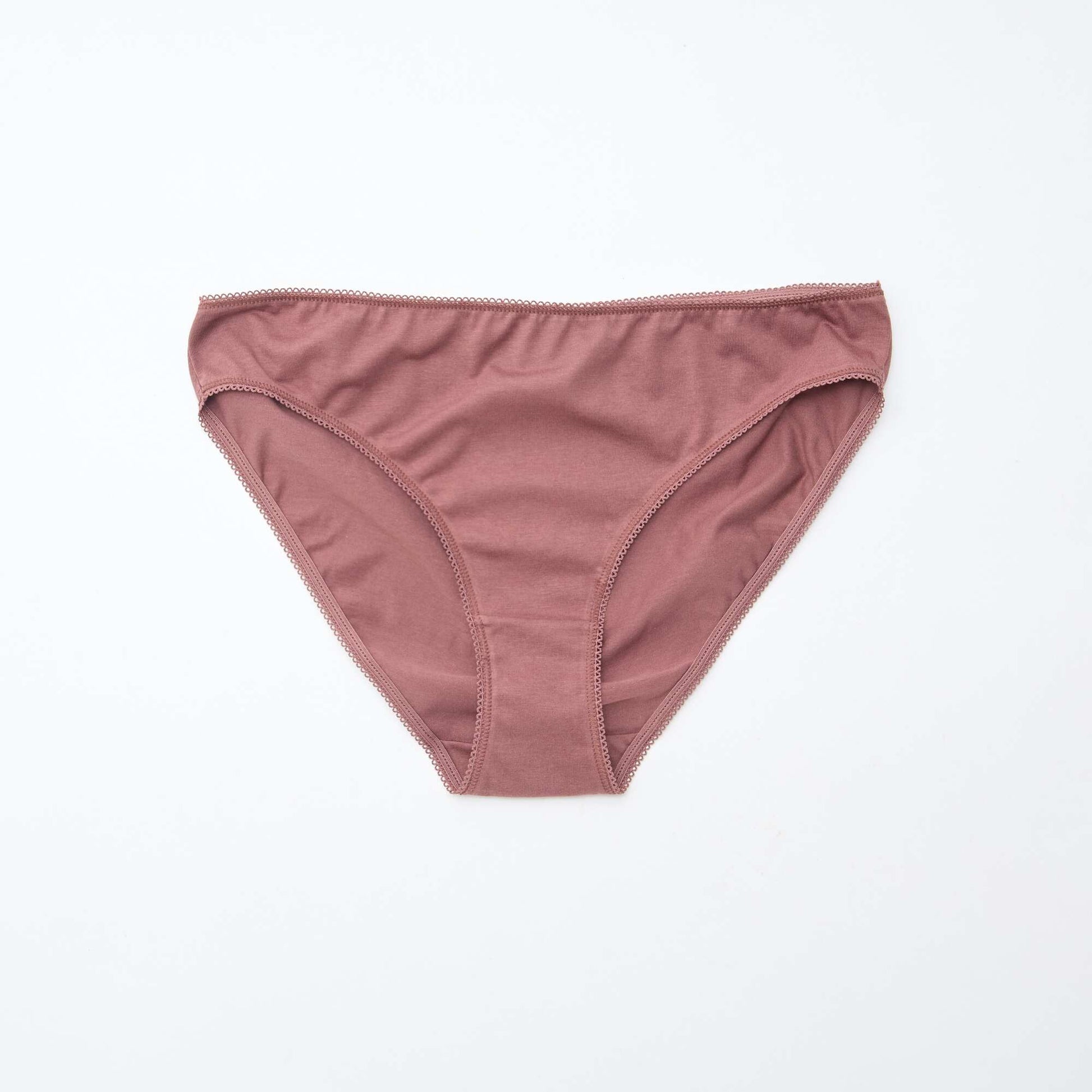 Pack of 5 plain cotton briefs BROWN