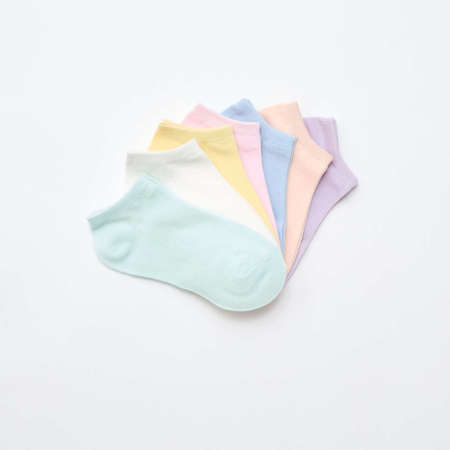 Pack of 7 Invisible Socks PURPLE