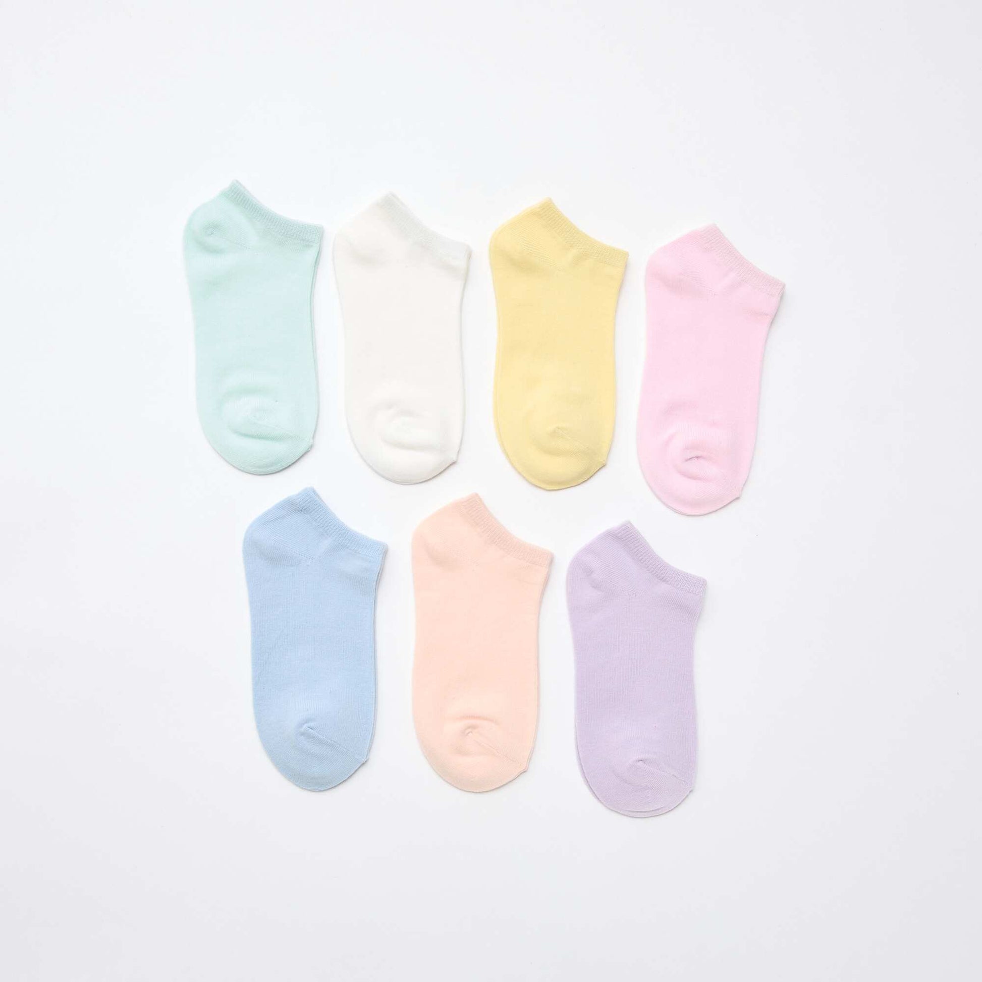 Pack of 7 Invisible Socks PURPLE