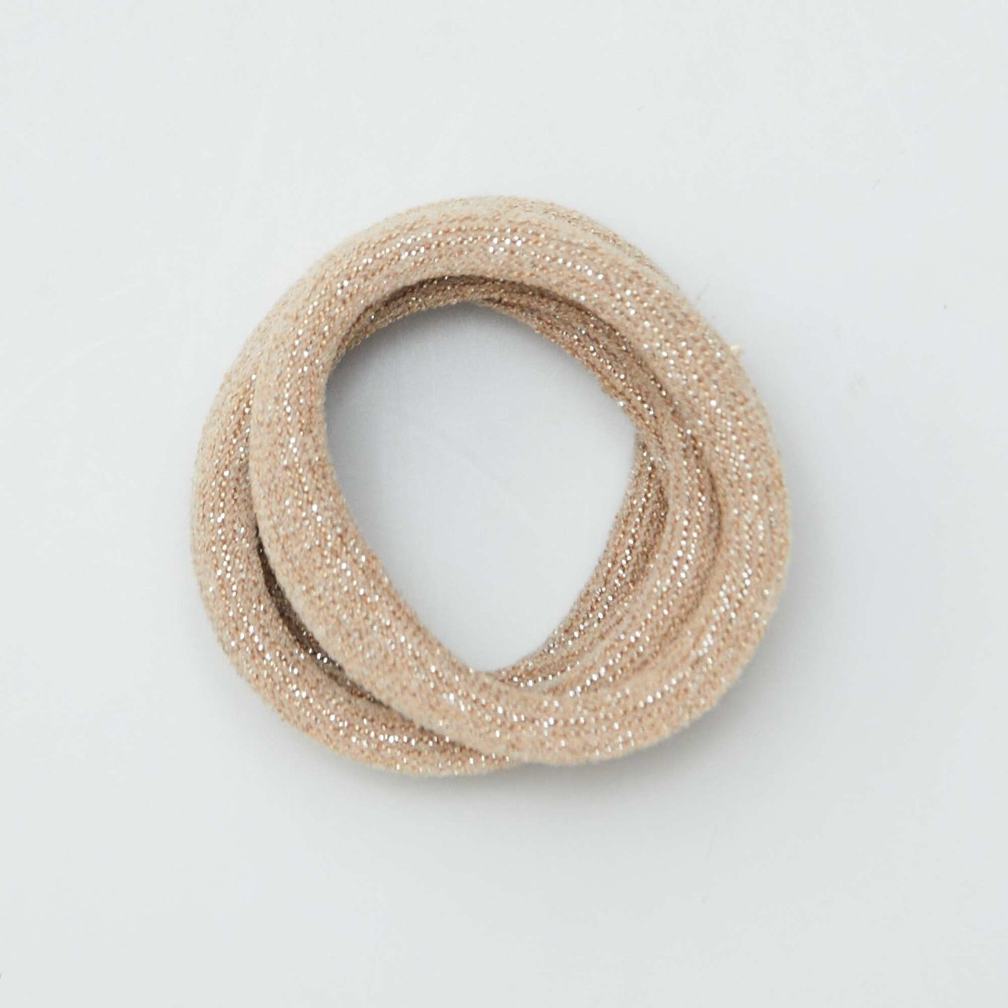 Pack of 10 elasticated hair bands BROWN