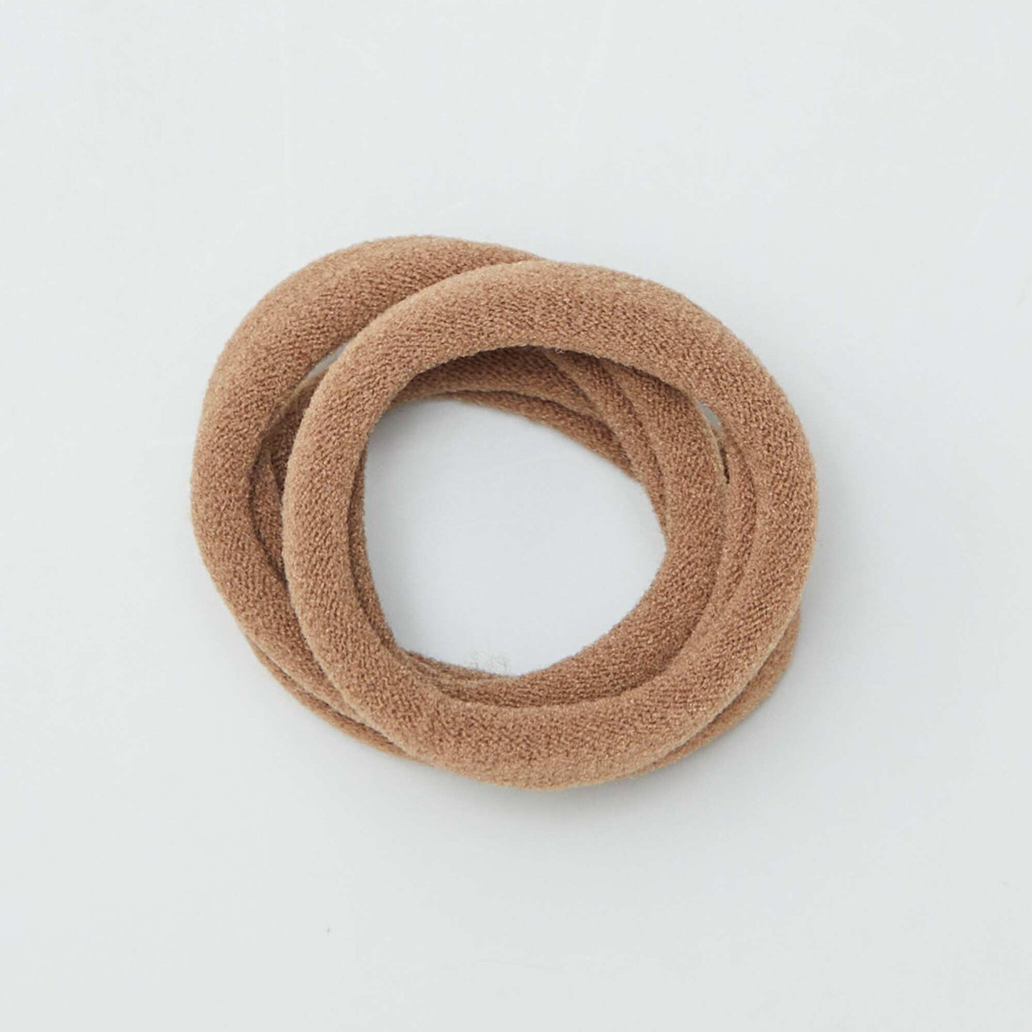 Pack of 10 elasticated hair bands BROWN