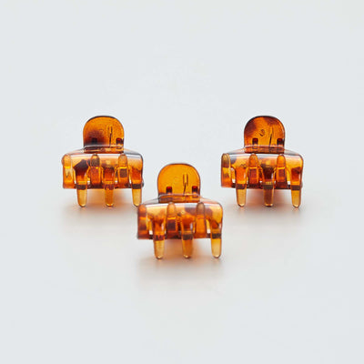 Pack of 3 claw hair clips tortoiseshell