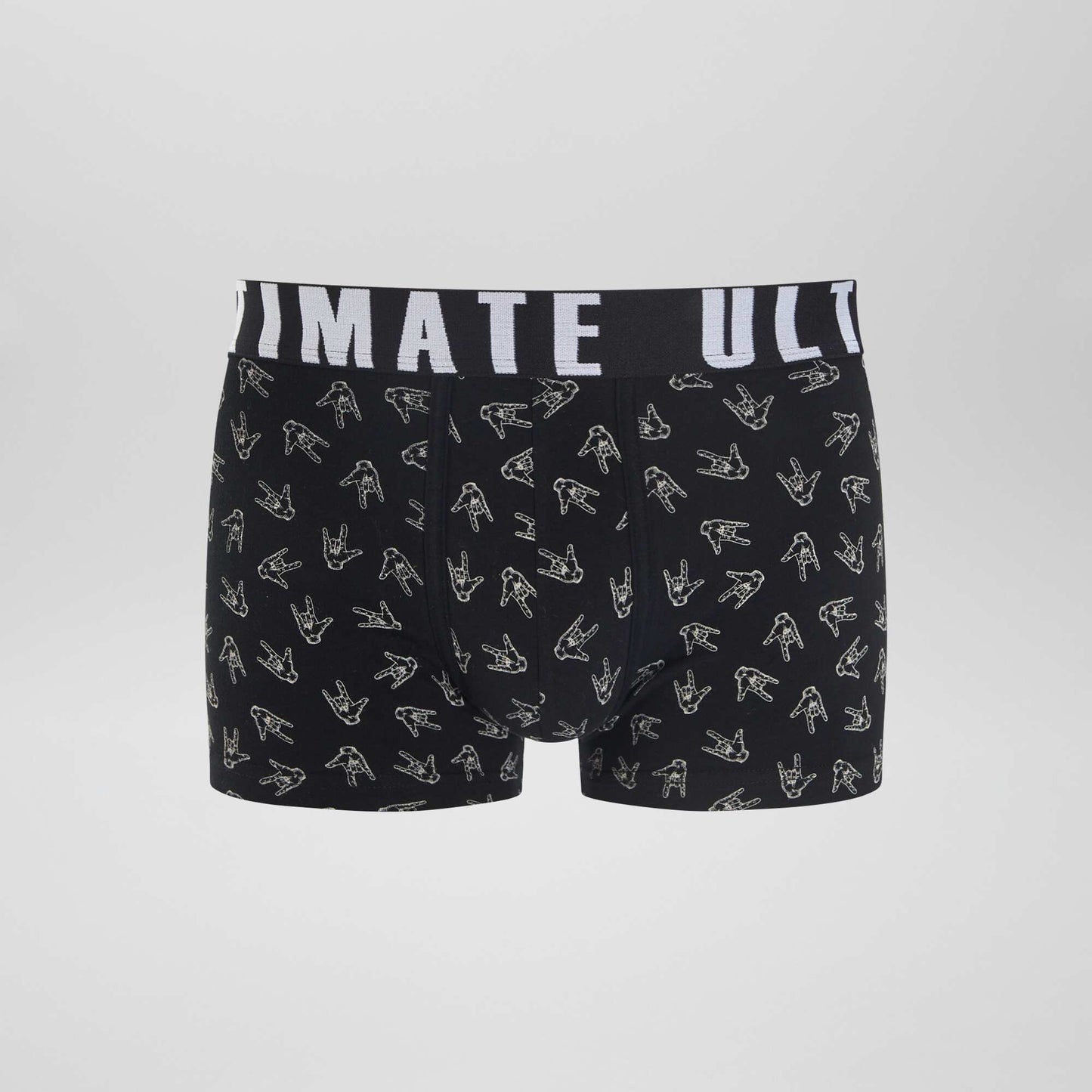 Pack of 3 patterned boxer shorts BLACK