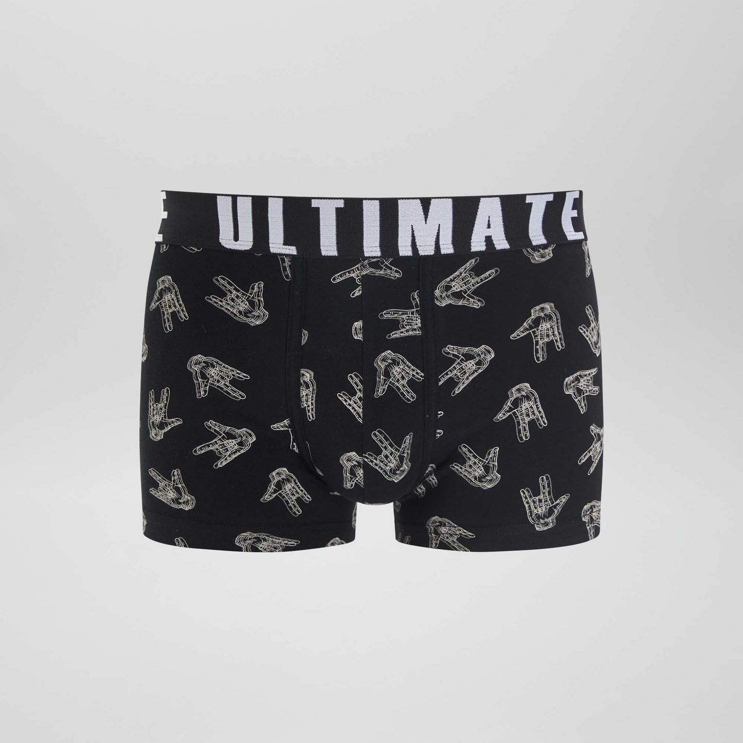 Pack of 3 patterned boxer shorts BLACK