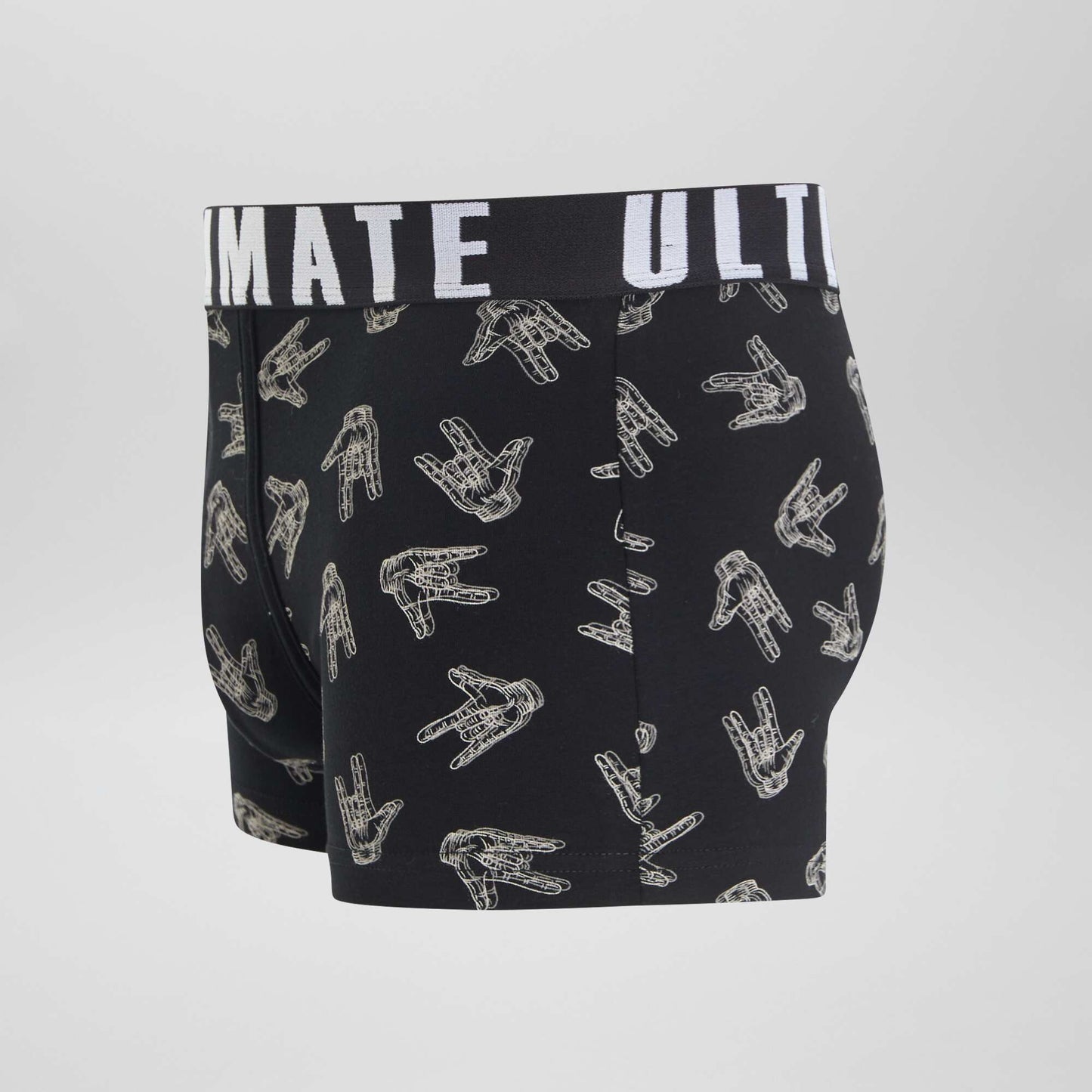 Pack of 3 patterned boxer shorts BLACK
