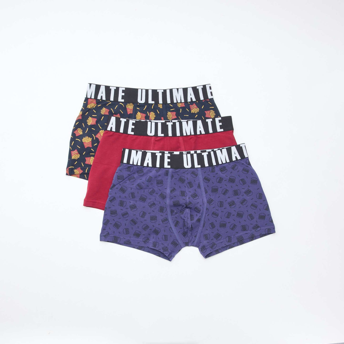 Pack of 3 patterned boxers BLUE