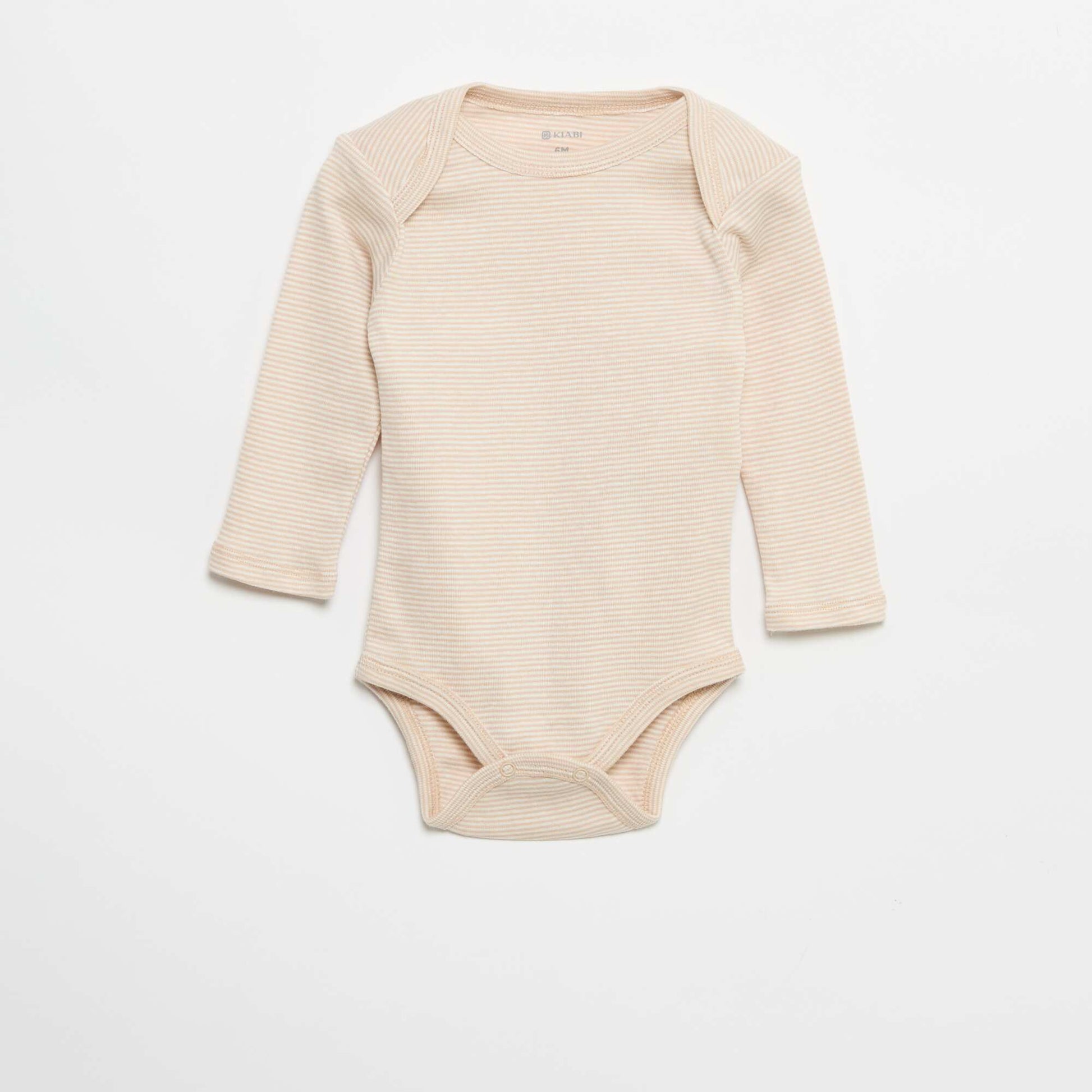 Pack of 3 long-sleeved bodies WHITE