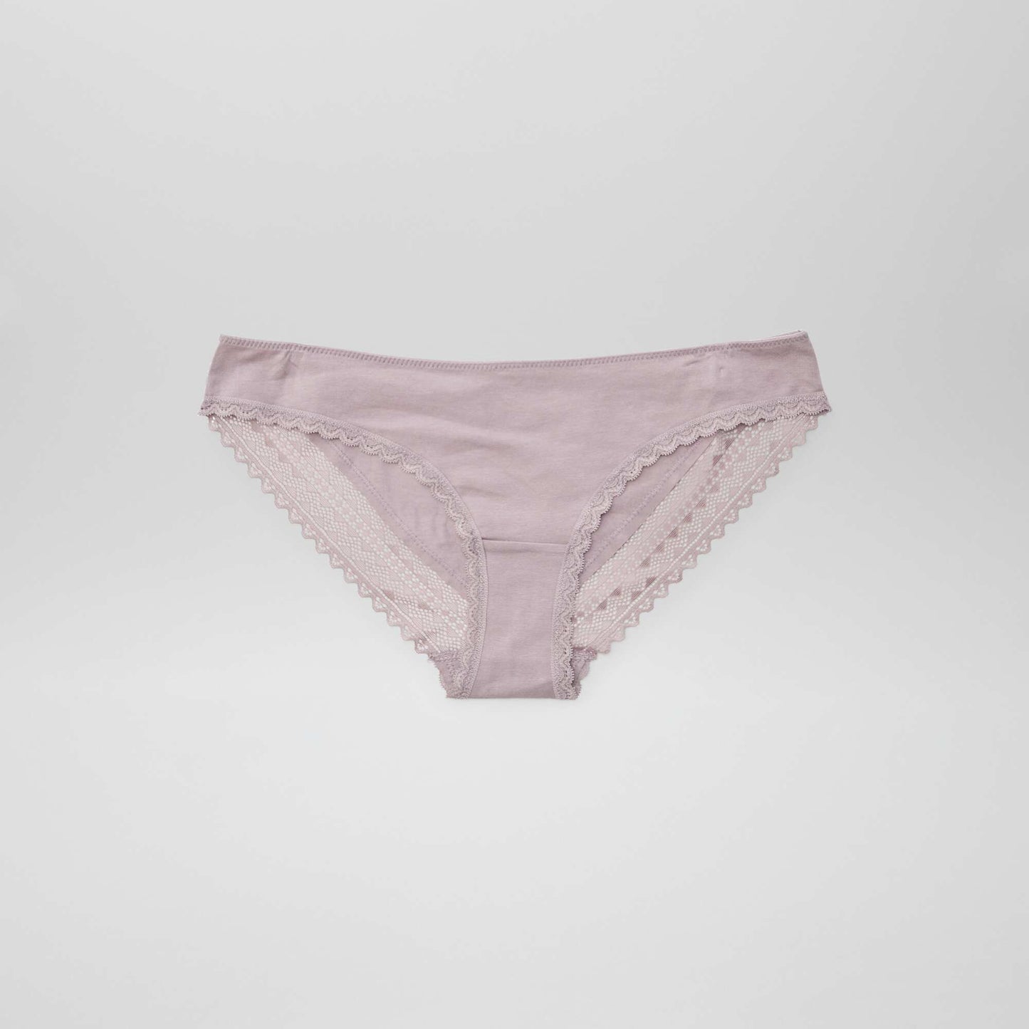 Pack of 3 cotton and lace briefs PINK