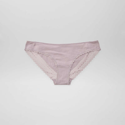 Pack of 3 cotton and lace briefs PINK