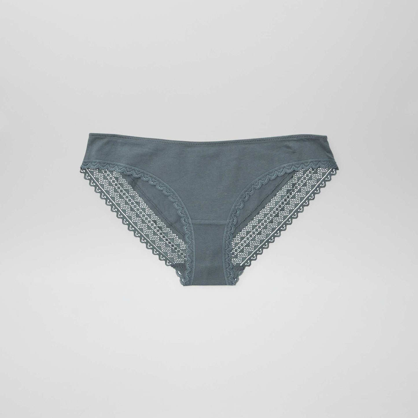 Pack of 3 cotton and lace briefs PINK