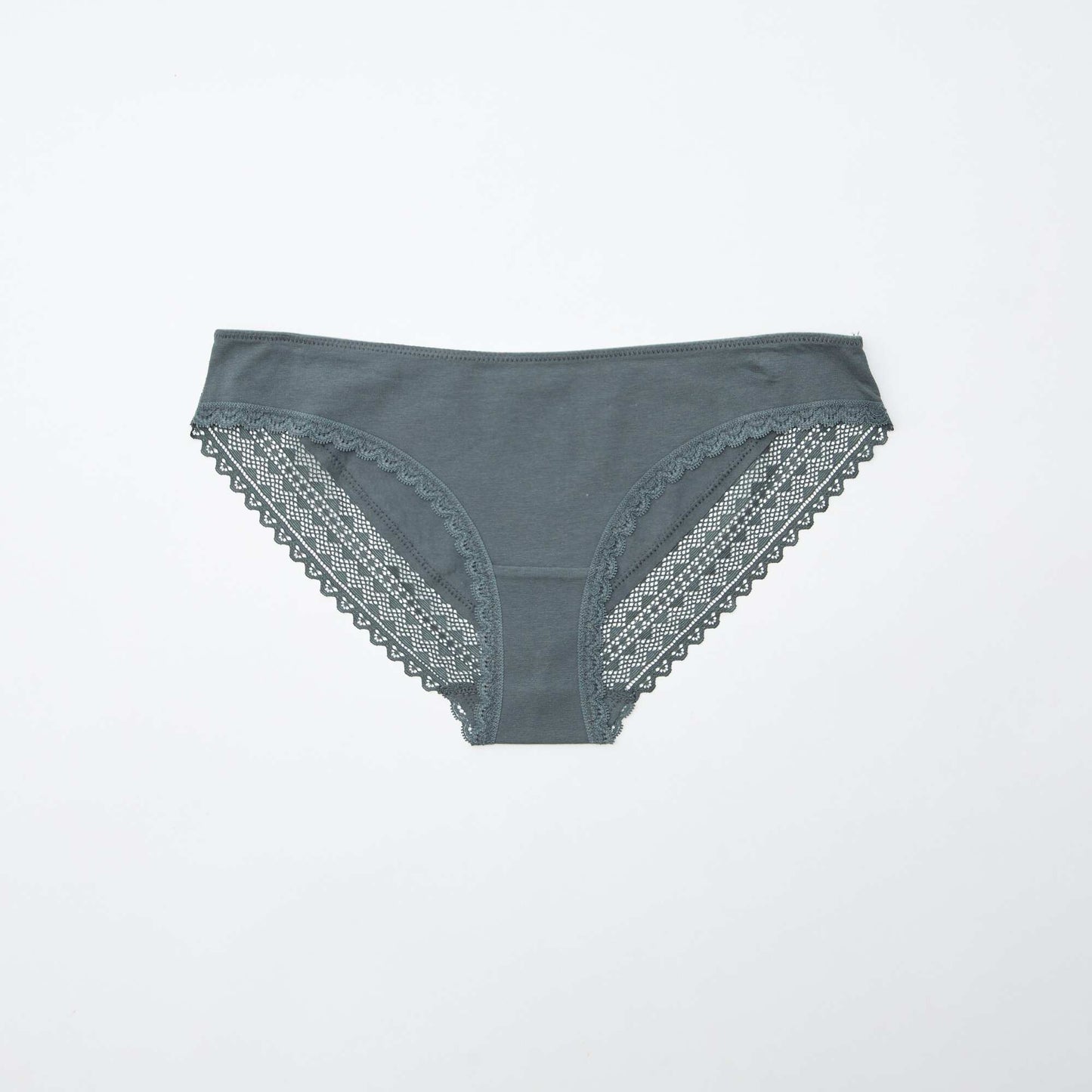 Pack of 3 cotton and lace briefs PINK