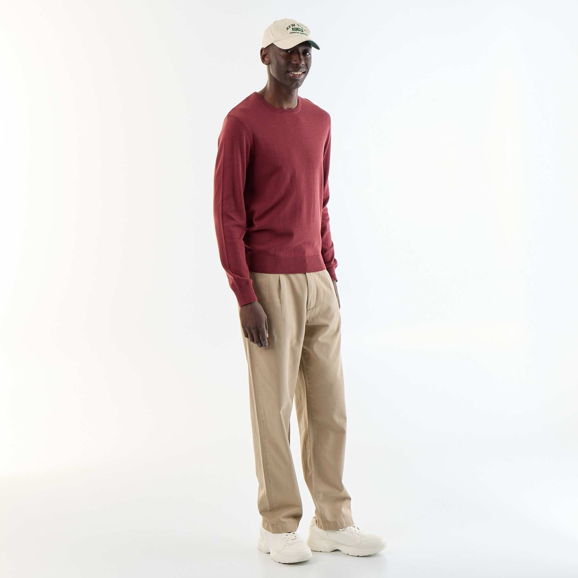Round neck sweater RED